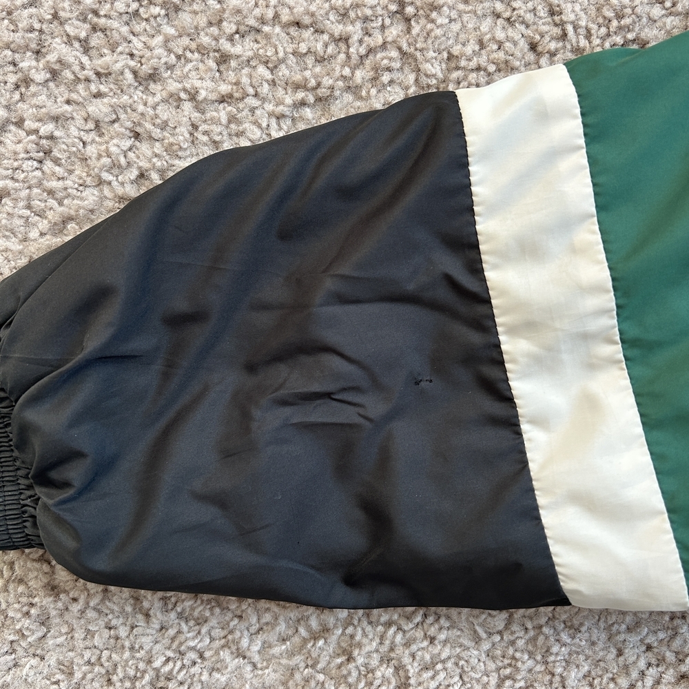 Urban Outfitters Black Green White Striped Puffer Jacket Size XS - Picture 11 of 13